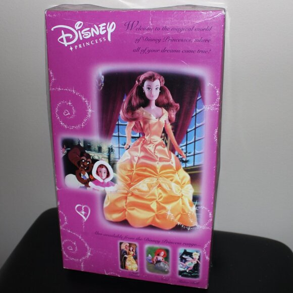 3/$188❤️vintage2001 Beauty and the Beast BELLE Disney Princess Yellow Dress Doll - Picture 9 of 11